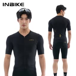 INBIKE Men's Cycling Jersey Short Sleeves Summer Quick Drying Breathable Cycling Sports Shirt With 3 Rear Pockets Biking Tops