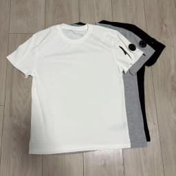 CP Couple round neck T-shirt, cotton sweatshirt, sports casual shirt, pocket loose workwear T-shirt, solid color European size