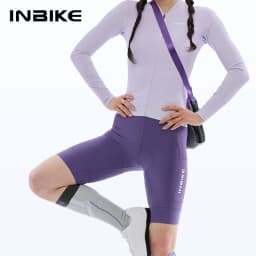 INBIKE Summer Women Cycling Bib Shorts Breathable 3D Padded MTB Bicycle Shorts with Shoulder Straps Bike Biking Bib Shorts Pants