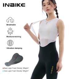 INBIKE Summer Women Cycling Bib Shorts Breathable 3D Padded MTB Bicycle Shorts with Shoulder Straps Bike Biking Bib Shorts Pants