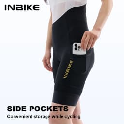 INBIKE Summer Women Cycling Bib Shorts Breathable 3D Padded MTB Bicycle Shorts with Shoulder Straps Bike Biking Bib Shorts Pants