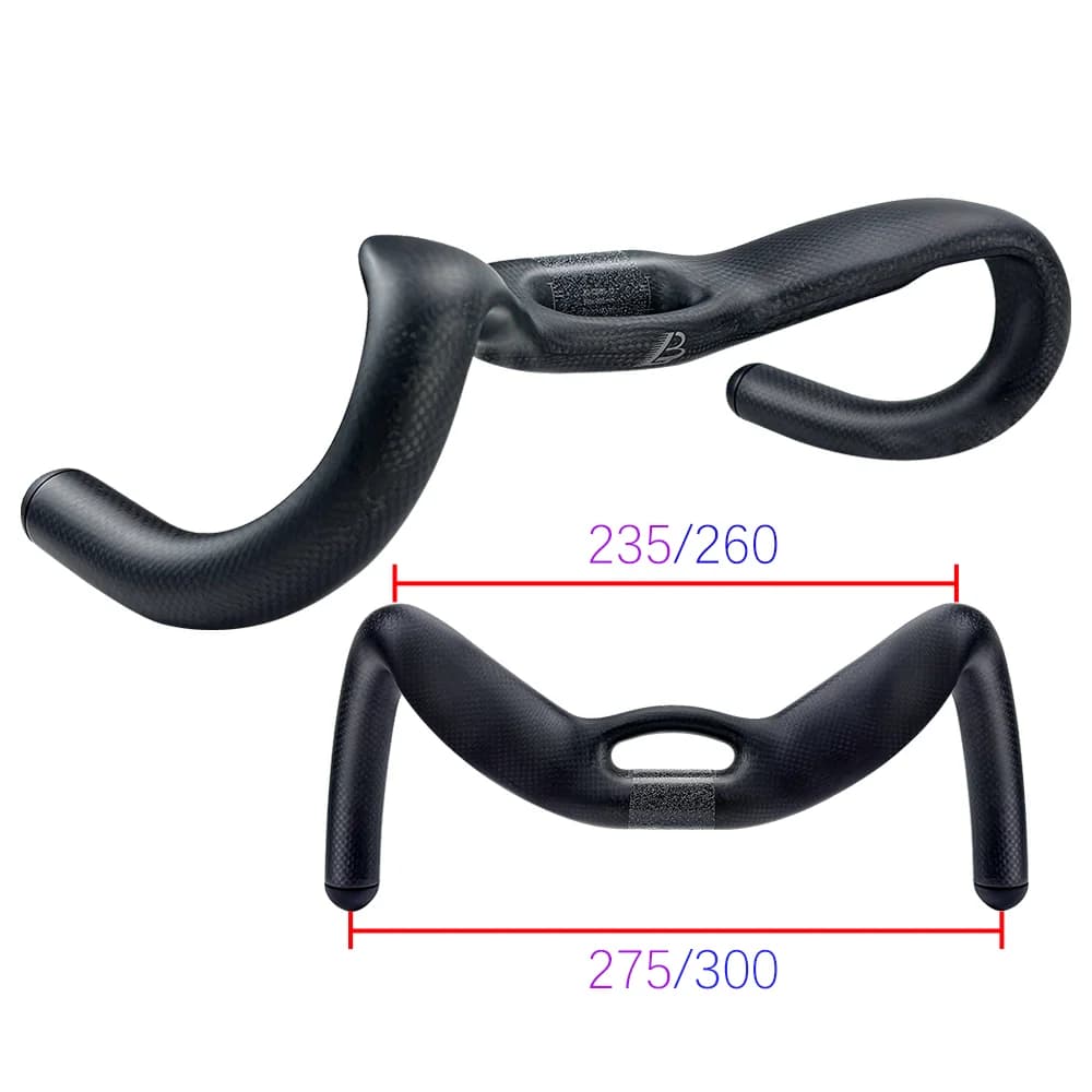 BALUGOE High Rigidity Carbon Fiber Bicycle Track Handle TT Bicycle Handle Sprint Competitions Bicycle Handlebar Breakwind 31.8mm