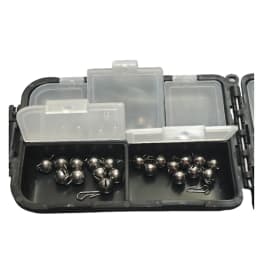 30Pcs 1g-1.5g-2g Tungsten Fishing Weights Kit with Black Box, Swivel Round Ball Cheburashka Sinkers Fishing Tackle Accessories