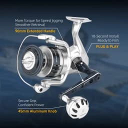 GOMEXU Spinning Reel Saltwater Handle 70mm/90mm With 45mm Knob Compatible Shimano Saragosa SW 5000 6000 8000 14000