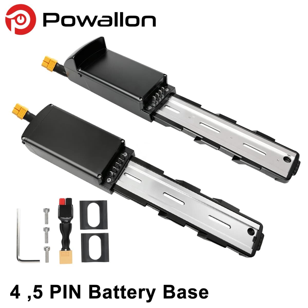 4/5PIN Ebike Battery Base Bottom Mount Base Bracket Holder Plate Compatible with KT-E25 E26 E27 E31 Downtube Battery