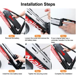 4/5PIN Ebike Battery Base Bottom Mount Base Bracket Holder Plate Compatible with KT-E25 E26 E27 E31 Downtube Battery