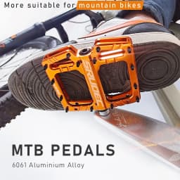 SRUOEC 3 Bearings Mountain Road Bike Sealed Bearing Pedals High Strength Non-Slip Pedals Bicycle Accessories