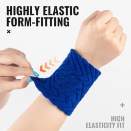 WRELS Sweatbands Wristbands Absorbent Breathable Quick Dry Elastic Soft Tennis Basketball Gym Fitness Training Sports Wrist Band
