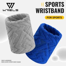 WRELS Sweatbands Wristbands Absorbent Breathable Quick Dry Elastic Soft Tennis Basketball Gym Fitness Training Sports Wrist Band