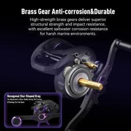 Kingdom Mithras Baitcasting Reel Aluminum Alloy Frame 5.6:1 4.7:1 Gear Ratio 8KG Max Drag 10+1BB For Squid Octopus Fishing