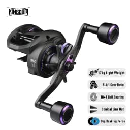 Kingdom Mithras Baitcasting Reel Aluminum Alloy Frame 5.6:1 4.7:1 Gear Ratio 8KG Max Drag 10+1BB For Squid Octopus Fishing