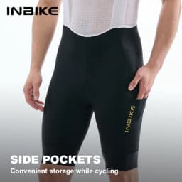 INBIKE Pro Men's Cycling Suit Short Sleeve Jersey Bib Shorts with Pockets Breathable Summer Road Bike Bicycle Clothing Quick Dry
