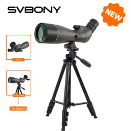 Svbony SV29 Telescope 25-75x80mm FMC Removable 1.25" Eyepiece Dovetail Slot Spotting Scope for Birdwatching Moon-viewing Camping