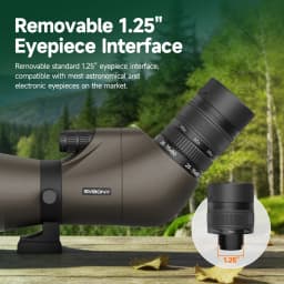 Svbony SV29 Telescope 25-75x80mm FMC Removable 1.25" Eyepiece Dovetail Slot Spotting Scope for Birdwatching Moon-viewing Camping