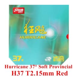 1 Pcs DHS Hurricane 3 NEO 37 Degrees Soft Table Tennis Rubber DHS Hurricane 3 37° Neo Soft Provincial Ping Pong Sponge