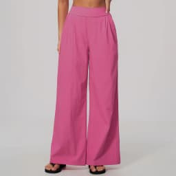 Women Pleated Wide Leg Pants Fitness Running Yoga Pants High Waist Gym Workout Straight Leggings Pilates Running Sports Trousers