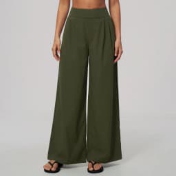 Women Pleated Wide Leg Pants Fitness Running Yoga Pants High Waist Gym Workout Straight Leggings Pilates Running Sports Trousers