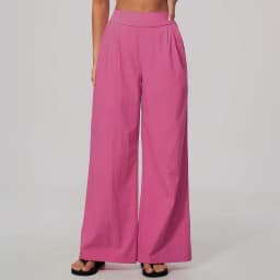 Women Pleated Wide Leg Pants Fitness Running Yoga Pants High Waist Gym Workout Straight Leggings Pilates Running Sports Trousers