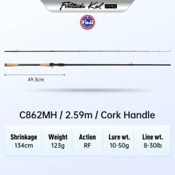 Kingdom Fortitude Keel Pro Fishing Rod 2.59m 2.76m RF Action MH Fuji A Toray Carbon Cloth Long Casting Spinning Fishing Rods
