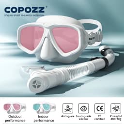 COPOZZ Professional Diving Scuba Mask No Fogging Snorkeling Scuba Dive Glasses Seal Diving Tempered Glass Mask Goggles Men Women