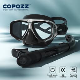 COPOZZ Professional Diving Scuba Mask No Fogging Snorkeling Scuba Dive Glasses Seal Diving Tempered Glass Mask Goggles Men Women