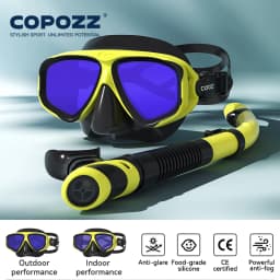 COPOZZ Professional Diving Scuba Mask No Fogging Snorkeling Scuba Dive Glasses Seal Diving Tempered Glass Mask Goggles Men Women