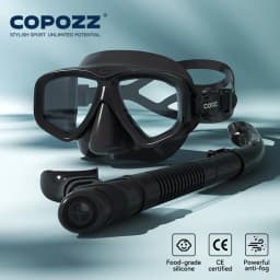 COPOZZ Professional Diving Scuba Mask No Fogging Snorkeling Scuba Dive Glasses Seal Diving Tempered Glass Mask Goggles Men Women
