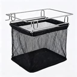 IGT Table Pull-Out Mesh Basket Portable Lightweight Foldable Drain Basket Tableware Storage Bag Outdoor Camping Accessories