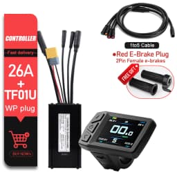 KT Ebike Sinewave Waterproof Controller 36V48V 250W350W500W1000W1500W LCD5 TF01U Display Electric Bicycle Conversion Kit Parts
