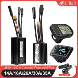 KT Ebike Sinewave Waterproof Controller 36V48V 250W350W500W1000W1500W LCD5 TF01U Display Electric Bicycle Conversion Kit Parts