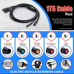 KT Ebike Sinewave Waterproof Controller 36V48V 250W350W500W1000W1500W LCD5 TF01U Display Electric Bicycle Conversion Kit Parts