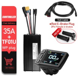 KT Ebike Sinewave Waterproof Controller 36V48V 250W350W500W1000W1500W LCD5 TF01U Display Electric Bicycle Conversion Kit Parts
