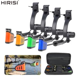 Hirisi B2030 LED Carp Fishing Swingers Set Bite Bobbins Bite Hangers Quick Change Connector Night Carp Angling Tackle Accessory