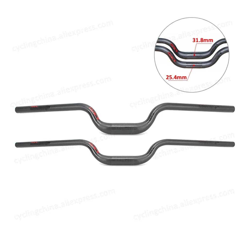 Race Face Next Mountain/Folded Bike 3K Matte Full Carbon Fibre U Shape Bike Handlebar Bright Logo Clamp 25.4/31.8mm Bike Parts