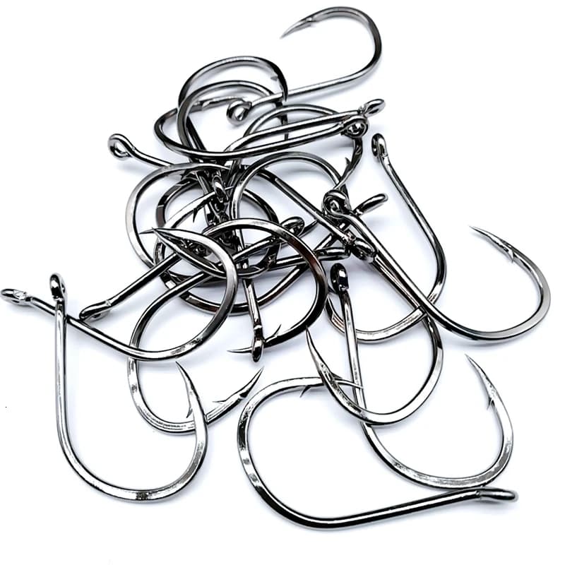Feeder Fishing Tackle Hooks Whole Bulk Bring Eyed Barbed Circle Fishhooks Carp Jig Head Jighead Pesca High Carbon Steel Peche