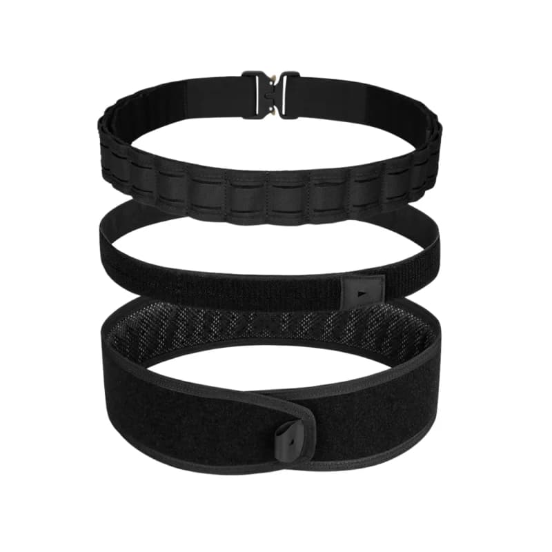 Tactical Belt 3 IN 1 Laser Cut Quick Release Buckle MOLLE Combat Shooting Belt with Inner Belt & Back Support Pad