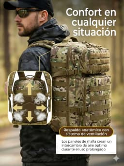 32L/50L Military Tactical Backpack, Large Assault Pack for Camping Hiking with, Durable Daypack Rucksack for Men Travel Work Backpack
