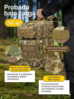 32L/50L Military Tactical Backpack, Large Assault Pack for Camping Hiking with, Durable Daypack Rucksack for Men Travel Work Backpack