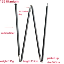 Ultralight Lightweight Carbon Fiber 3F Lanshan Asta Zpacks Tent Support Rod Sturdy Stiff Rigid Tent Pole