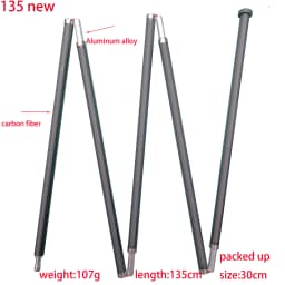 Ultralight Lightweight Carbon Fiber 3F Lanshan Asta Zpacks Tent Support Rod Sturdy Stiff Rigid Tent Pole