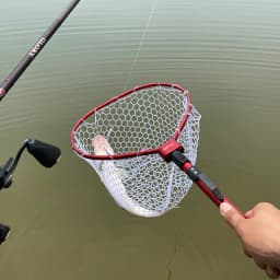HISTAR Ultralight Portable Soft Rubber Mesh With Stainless Steel Handle Fly Fishing Tool Accessories Foldable Landing Net