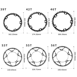 VXM Bicycle Double Chainring 130BCD 39T 53T 42T 55T 46T 56T Road Bike Crankset Riding Disc Aluminum Chainwheel Folding Bike Disc