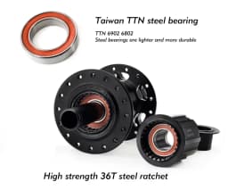 GOLDIX M370 28H Boost MTB Hub J-Bend 36T Ratchet 6-Bolt Disc Sealed Bearings HG XD MS Front Rear Mountain Bike Wheel Hub Parts