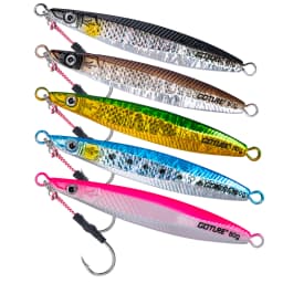 Goture 5pcs/lot Jigging Spoon Fishing Lure 80g 150g 200g With 3D Eyes And Hooks Luminous Deep Sea Hard Artificial Bait
