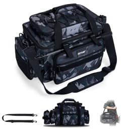 Goture Fishing Tackle Bags 38*23*19cm Shoulder Bag High Capacity 600D Oxford Cloth Outdoor Cycling Backpack Camping Picnic Bag