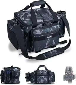 Goture Fishing Tackle Bags 38*23*19cm Shoulder Bag High Capacity 600D Oxford Cloth Outdoor Cycling Backpack Camping Picnic Bag