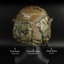 Tactical Command FAST Helmet Built-in Communication Headset Anti-fog Fan W-Ronin Assault Helmet Detachable Mask Replacement Lens