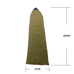 6FT Surfboard Socks Cover Rainbow Knitted Stretch All Board Protective Storage Drawstring Bag For Shortboard Funboard Fishboard