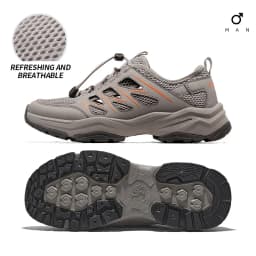 GOLDEN CAMEL Hiking Shoes for Women Summer Beach Sandals Seaside Breathable lightweight Mesh Sports Closed Toe Sandal Men 2024