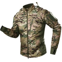 Outdoor Waterproof Camouflage Tactical Jacket Men Autumn Winter Thin Warm Fleece Hooded Coat Windbreaker Hiking Bomber Jackets